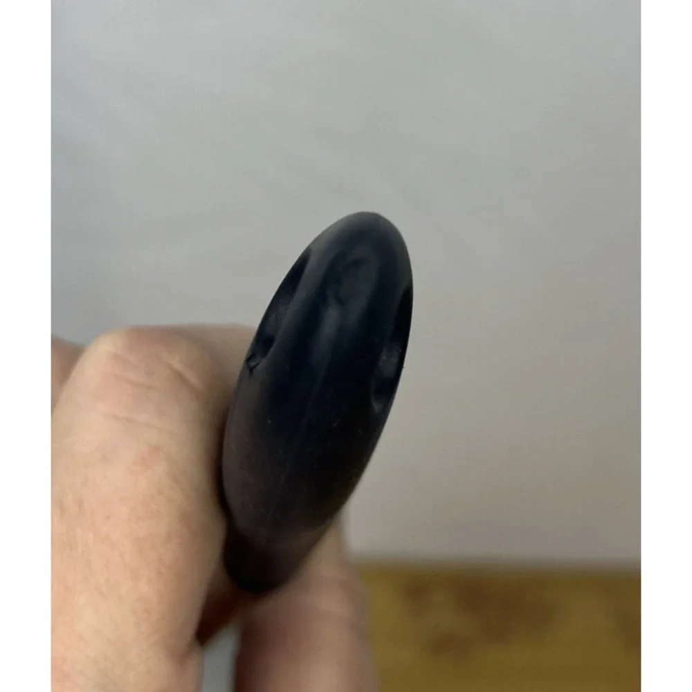 Stainless Steel Cooking/Serving Spoon Black Plastic Handle - 13‎ inches